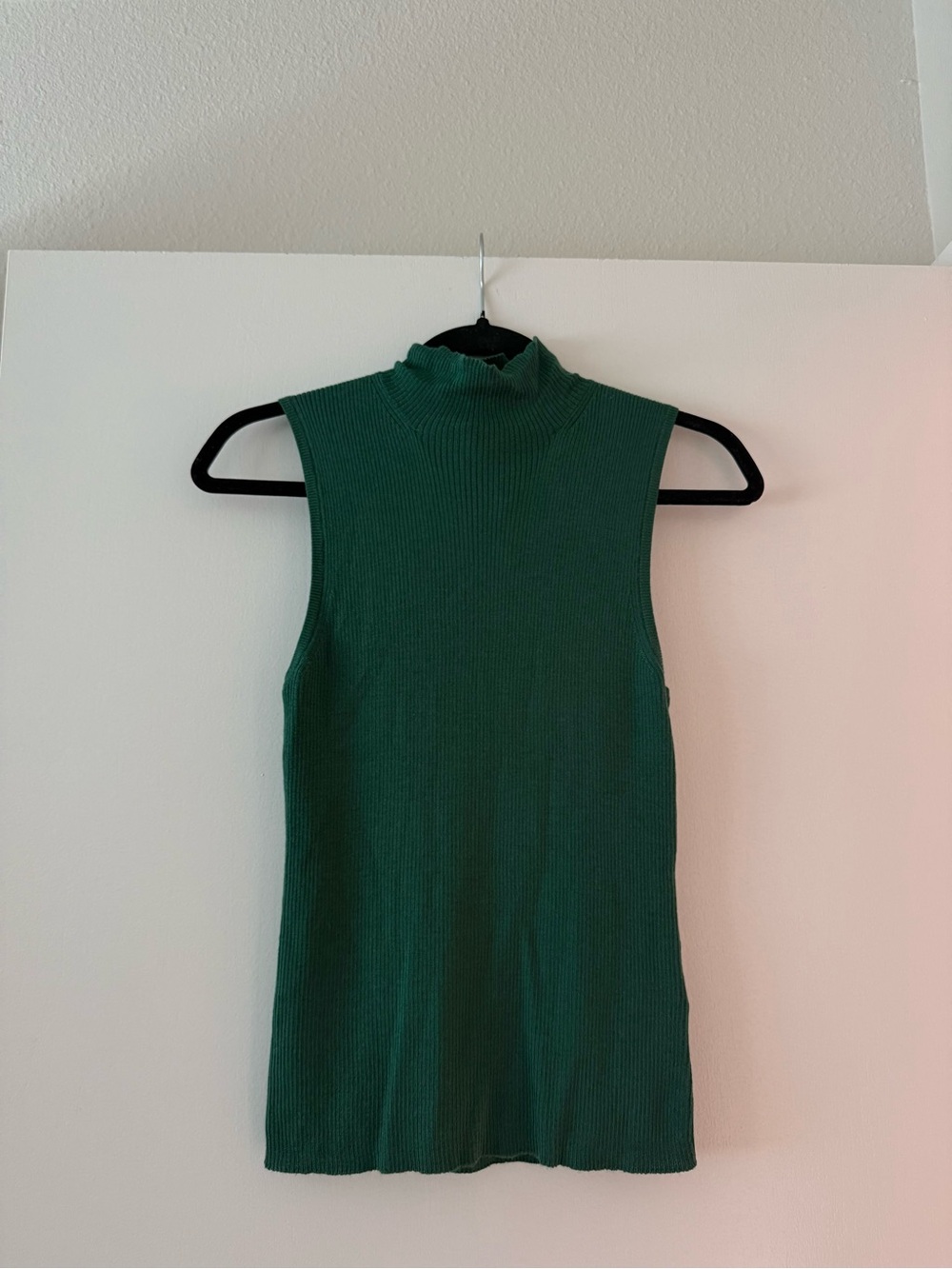 Madewell Emerald Green Ribbed Mock Neck Tank